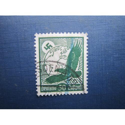 Марка Німеччина Рейх 1934 авіапошта фауна орел свастика 50 пф гаш