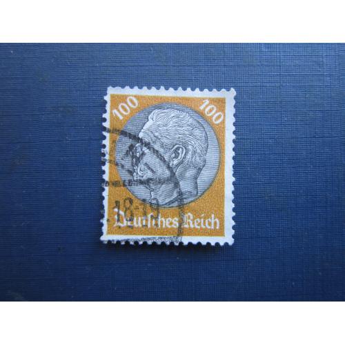 Марка Німеччина Рейх 1934 стандарт Гінденбург 100 пф гаш