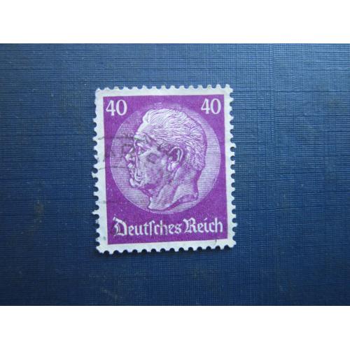 Марка Німеччина Рейх 1934 стандарт Гінденбург 40 пф гаш