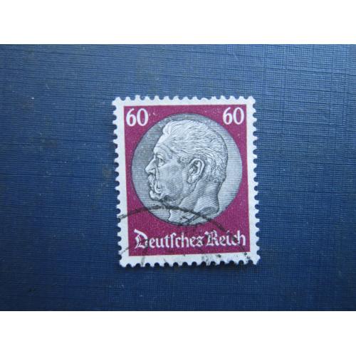 Марка Німеччина Рейх 1934 стандарт Гінденбург 60 пф гаш