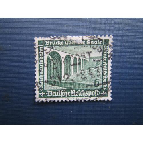 Марка Німеччина Рейх 1936 архітектура 6+4 пф гаш