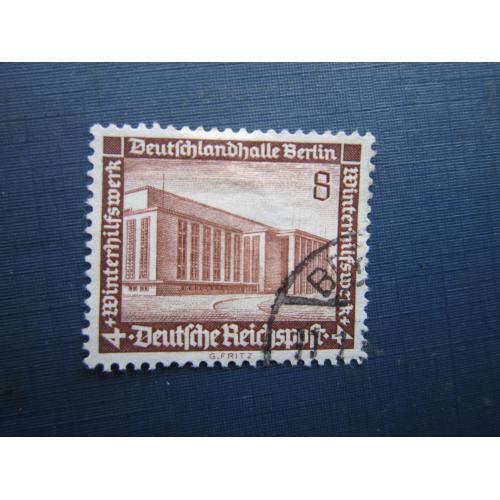 Марка Німеччина Рейх 1936 архітектура 8+4 пф гаш