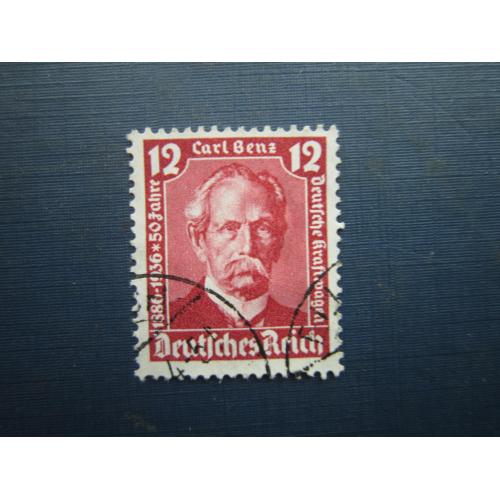 Марка Німеччина Рейх 1936 транспорт автомобіль Карл Бенц гаш