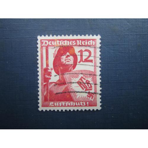 Марка Німеччина Рейх 1937 ППО 12 пф гаш