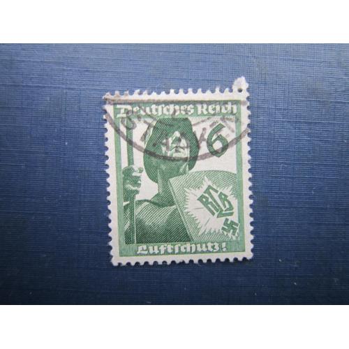 Марка Німеччина Рейх 1937 ППО 6 пф гаш