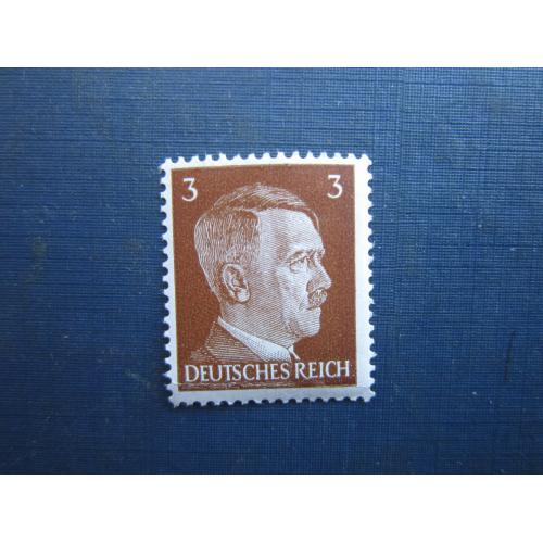 Марка Німеччина Рейх 1941 стандарт Гітлер 3 пф MNH