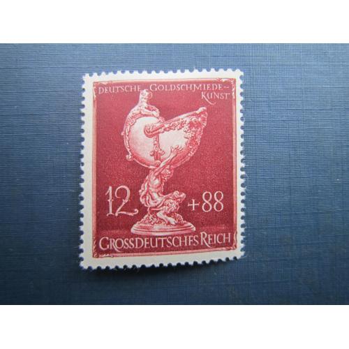 Марка Німеччина Рейх 1944 мистецтво антикваріат 12+88 MH