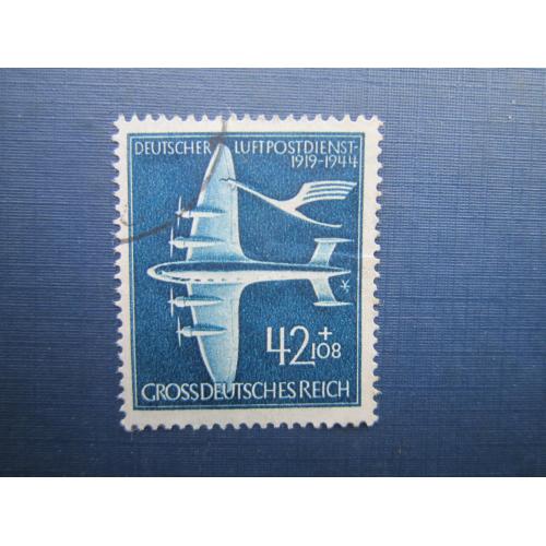 Марка Німеччина Рейх 1944 транспорт авіація літак 42+108 пф гаш