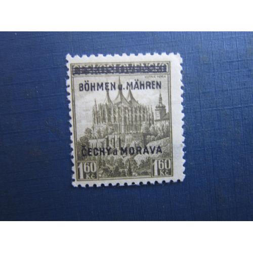 Марка Німеччина Рейх Богемія та Моравія 1939 Кутна гора 1.6 крони MH КЦ 4 $