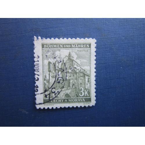 Марка Німеччина Рейх Богемія та Моравія 1942 архітектура замок Пернштейн 3 крони гаш