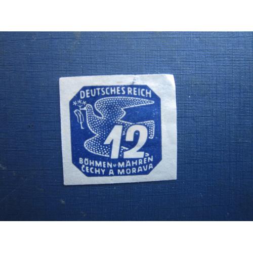 Марка Німеччина Рейх Богемія та Моравія 1943 стандарт фауна птах 12 гел Deutsches Reich MH