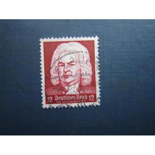 Марка Німеччина Третій Рейх 1935 Йоган Себастьян Бах гаш