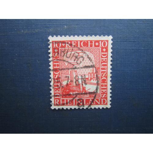 Марка Німеччина Веймарська республіка 1925 100 років Рейнланд 10 пф гаш