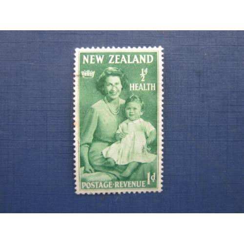 Марка Новая Зеландия 1950 дети детство здоровье 1 + 0.5 пенни MNH