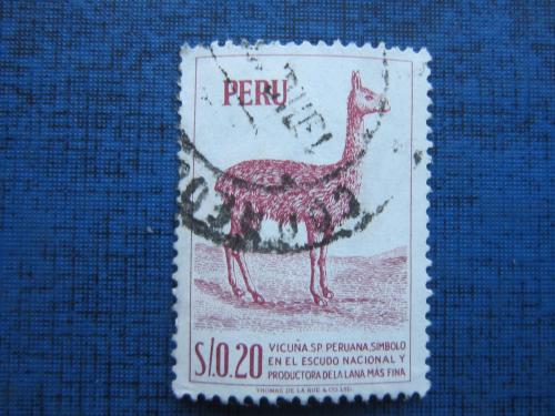 Марка Перу фауна лама альпака гаш