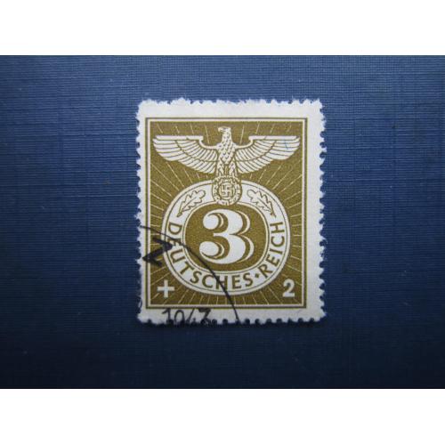 Марка полная серия Германия Третий Рейх 1943 стандарт 3+2 пф гаш