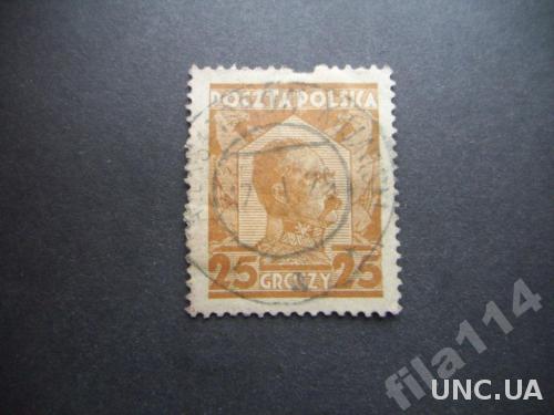 марка Польша 1928 Пилсудский 25 гр
