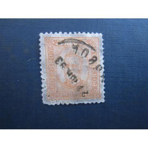 Марка Португалія 1892 стандарт король Карлуш I 5 рейс гаш