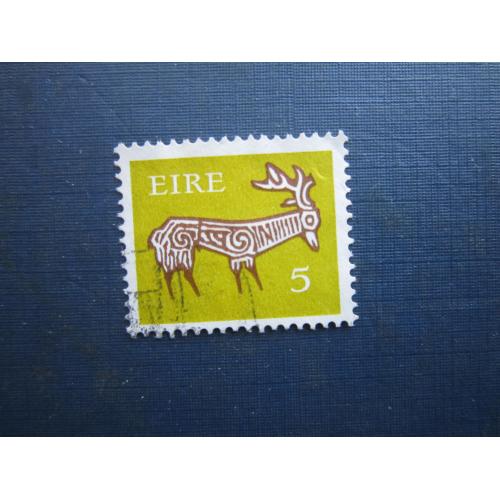 Марка Ірландія 1971 стандарт символіка фауна олень 5 пен гаш