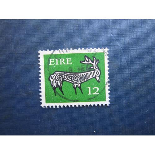 Марка Ірландія 1977 стандарт символіка фауна олень 12 пен гаш
