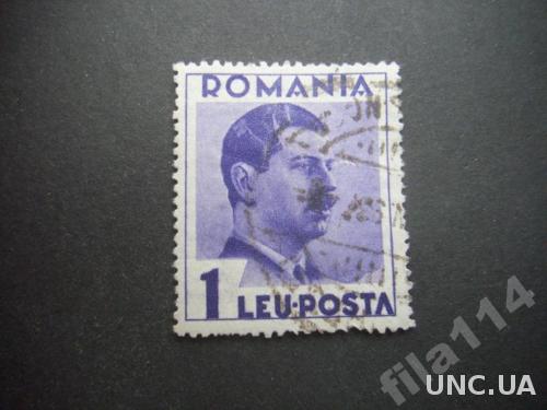 марка Румыния 1935-1940 стандарт 1 леи
