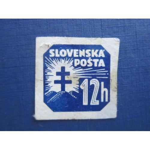 Марка Словакия 1939 стандарт 12 геллеров MH