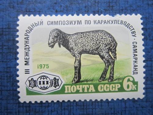 марка СССР 1975 фауна овца симпозиум по каракулеводству Самарканд н/гаш