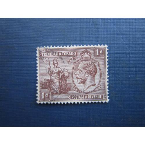 Марка Трінідад і Тобаго 1922 стандарт символіка 1 пен гаш