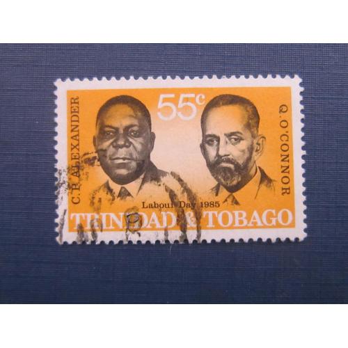 Марка Тринидад и Тобаго 1985 Лейбористские лидеры 55 центов гаш