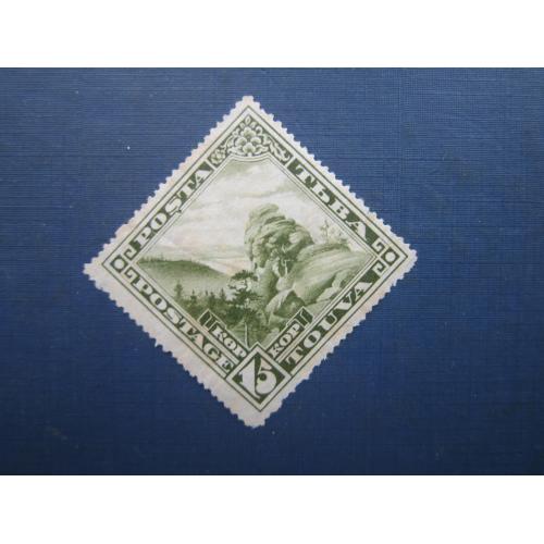 Марка Тува 1935 гора дерево 15 коп без клею