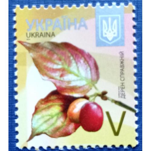 Марка Украина 2015 стандарт V флора деревья дерен настоящий MNH
