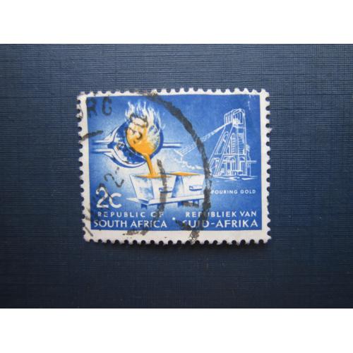 Марка ЮАР 1961 стандарт шахта золотодобыча 2 цента гаш