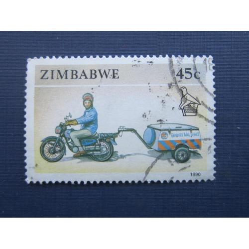 Марка Зимбабве 1990 транспорт мотоцикл гаш