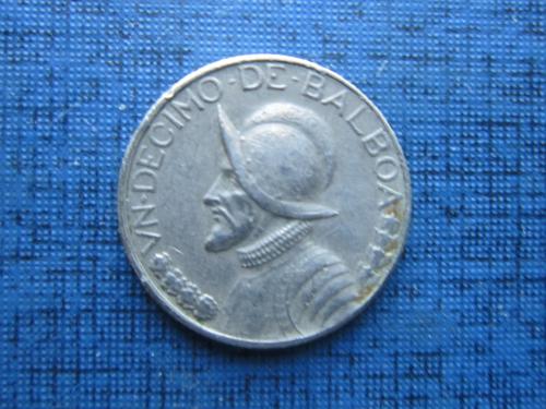Монета 1/10 бальбоа Панама 1973