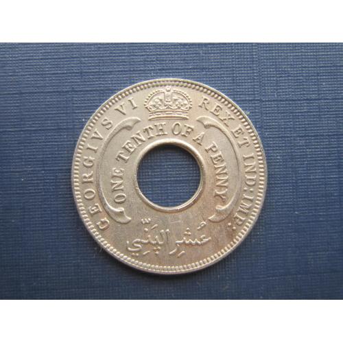 Монета 1/10 пенни Британская Западная Африка 1945