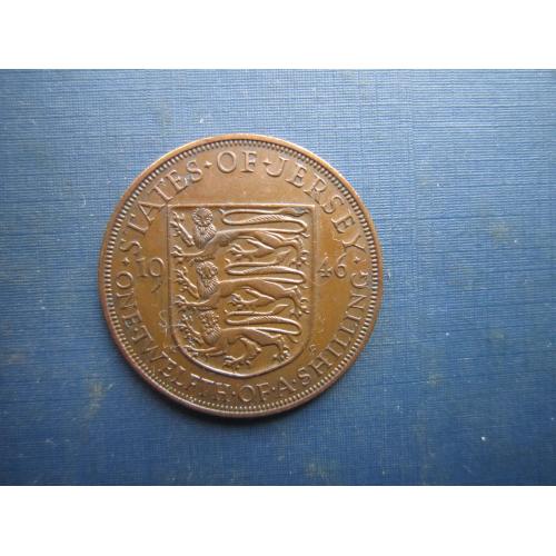 Монета 1/12 шилінга 1 пенні Джерсі Великобританія 1946