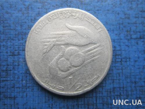 монета 1/2 динара Тунис Бургиба
