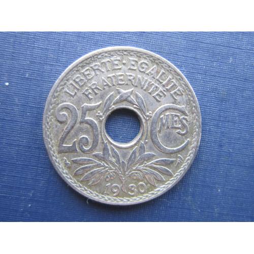 Монета 25 сантимов Франция 1930