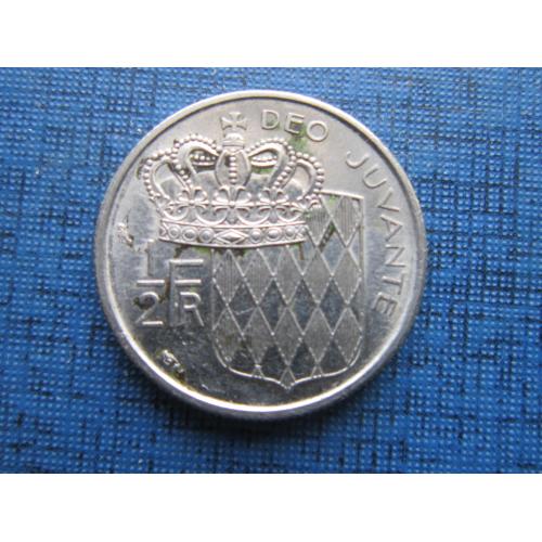 Монета 1/2 франка Монако 1965