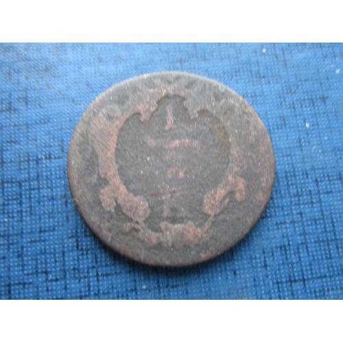 Монета 1/2 крейцера Австрия 1760-1764 (без даты) Франц I редкая