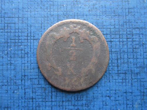 Монета 1/2 крейцера Австрия 1760 Мария-Терезия (без даты)