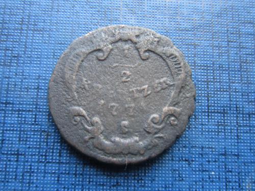 Монета 1/2 крейцера Австрия 1771 S