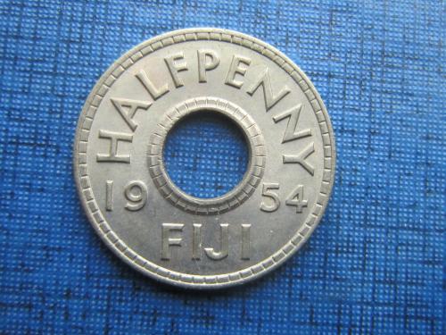 монета 1/2 пенни Фиджи Британкое 1954
