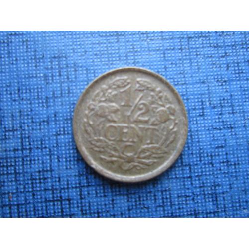 Монета 1/2 пол цента Нидерланды 1936