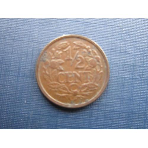 Монета 1/2 пол цента Нидерланды 1940