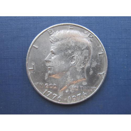 Монета 1/2 пол доллара США 1976 Кенеди юбилейка 200 лет независимости