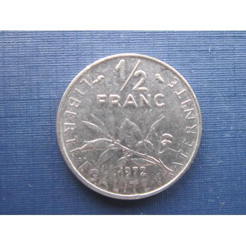 Монета 1/2 пол франка Франция 1972