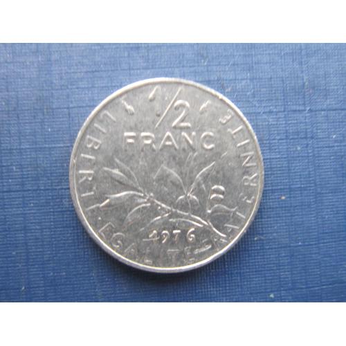 Монета 1/2 пол франка Франция 1976