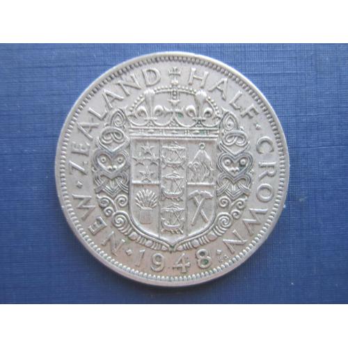 Монета 1/2 пол кроны Новая Зеландия 1948