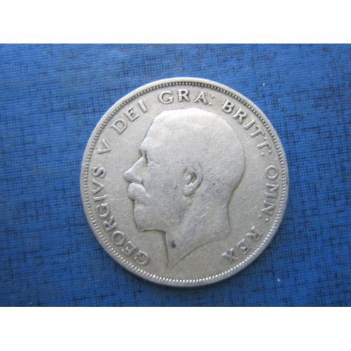 Монета 1/2 пол кроны Великобритания 1921 серебро